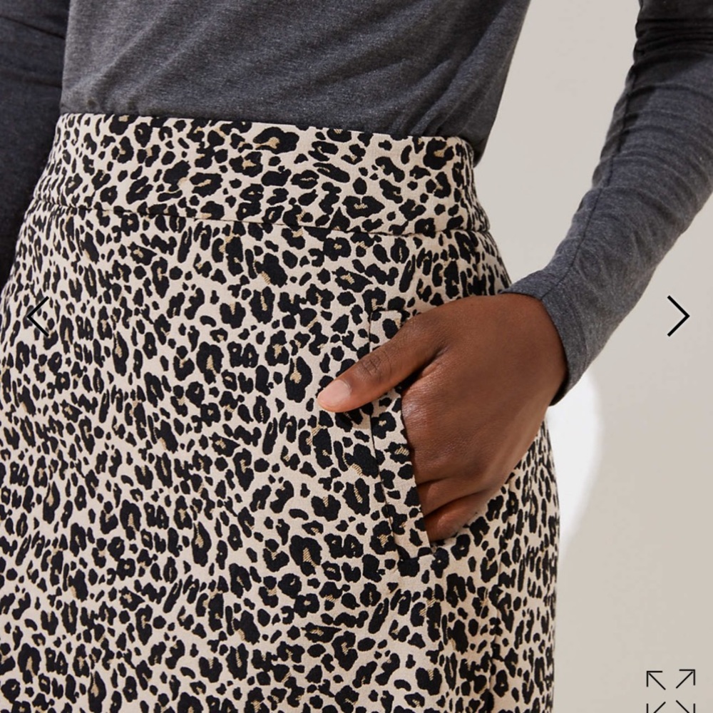 Ann Taylor LEOPARD PRINT SHIFT SKIRT